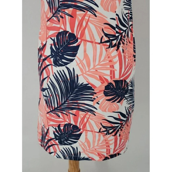 Katherine Way Womens Seaside Halter Dress Tropical Pink Blue Fitted Extra Small - Picture 7 of 10